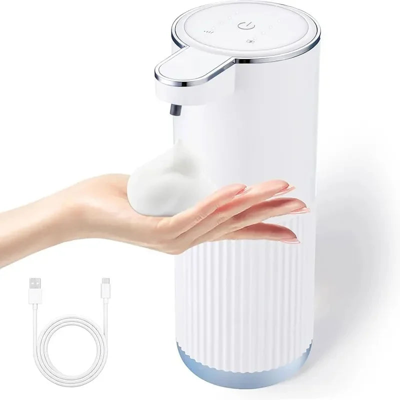 350ml Automatic Soap Dispenser Touchless Foam Dispenser 4 Level Wall Mount Hands Free Auto for Home