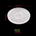 Round Coaster Silicone Mold Epoxy Resin Crystal Mold DIY Coffee Wine Glass Flower Coaster Plaster Concrete Home Decor Crafts