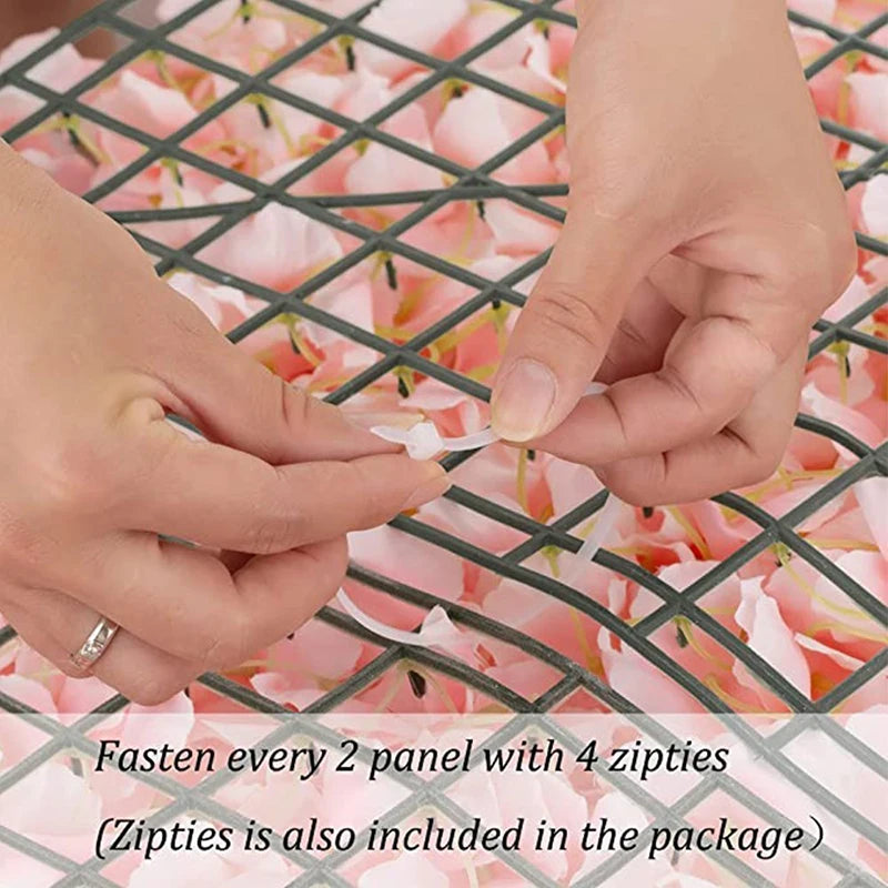 Silk Rose Flowers 3D Backdrop Wall Wedding Decoration Artificial Flower Wall Panel for Home Decor Backdrops Baby Shower