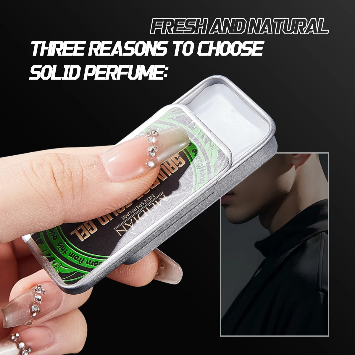 Perfume set, which can be applied on the wrist and neck, fresh smell, men's and women's portable refreshing solid perfume