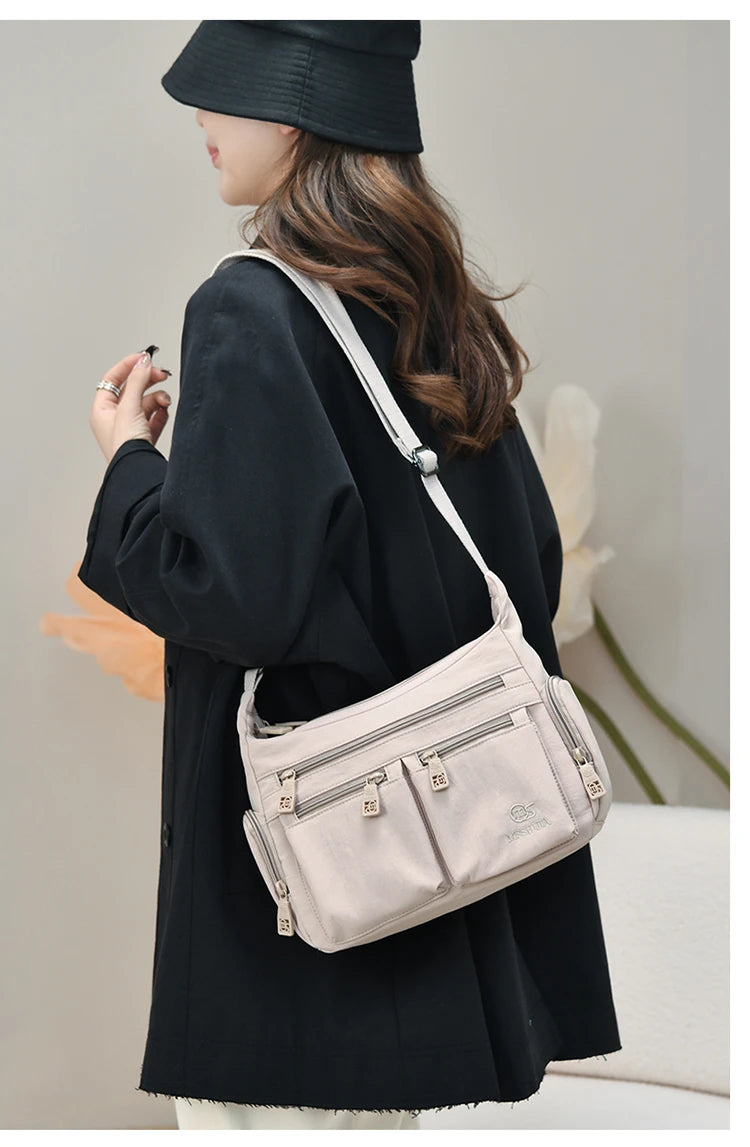 Nylon Crossbody Bag For Women Large Capacity Shoulder Bag Multi-pocket Female Bag Shopping Travel Lady Handbag Leisure Purse sac