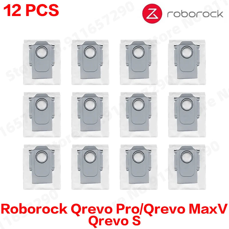 Roborock Qrevo Pro/Qrevo MaxV/Qrevo S Robot Vacuum Spare Parts Main Side Brushes Mop Cloths HEPA Filters Dust Bags Accessories