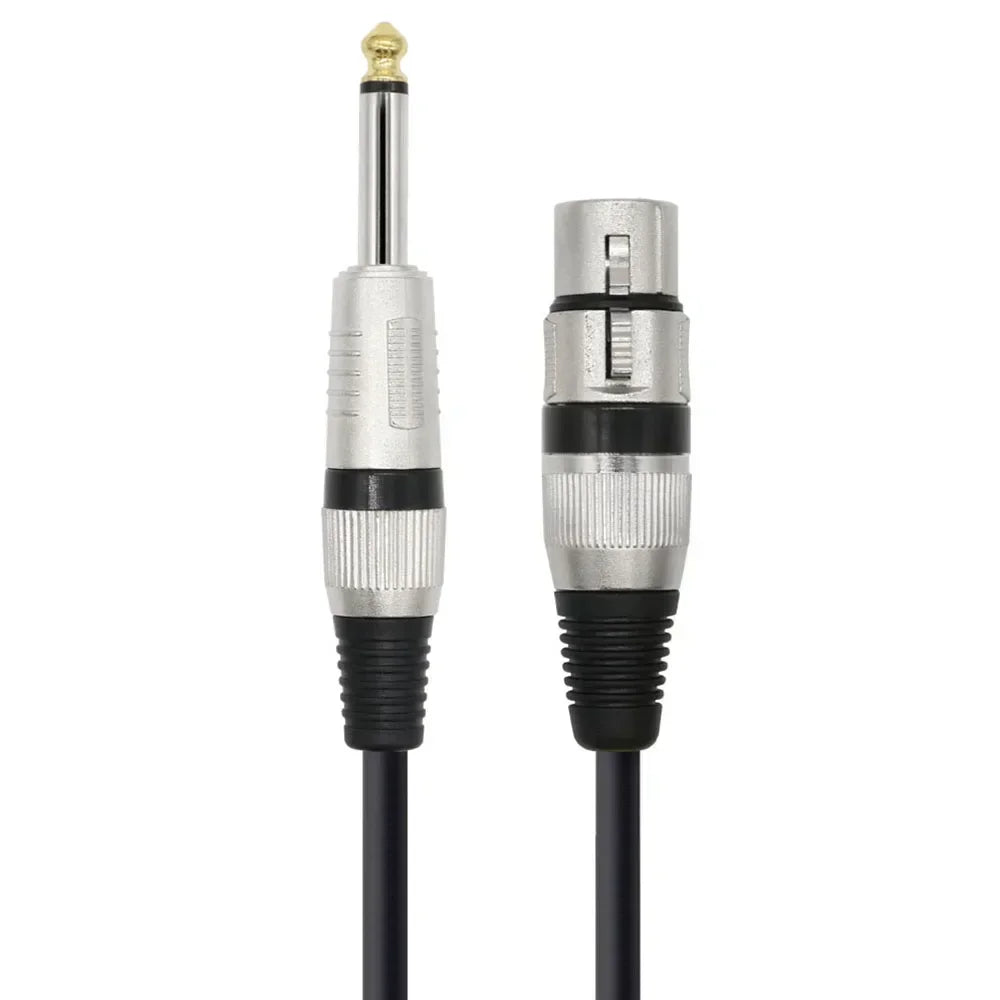 Microphone Cable Jack 6.35mm TS 1/4 Male To XLR Female Microphone Audio Cable for Speaker Guitar Amplifier AMP Mixer Etc