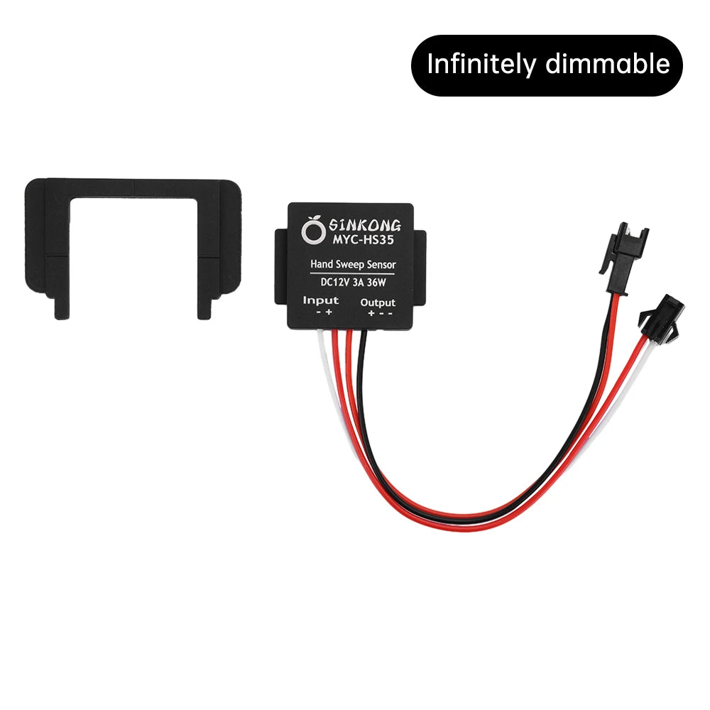 DC 12V 3A 36W LED Dimmer Switch Hand Scan Dimmer Sensor Switch Infinite dimming For Bathroom Mirror Light Backlight Decoration