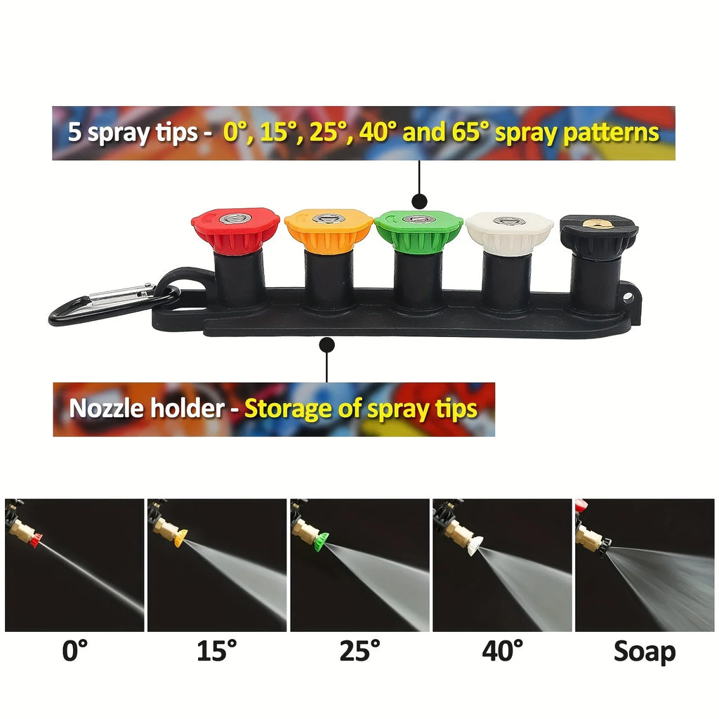 2175psi High-Pressure Water Gun Beautiful Graffiti Painting Optional 1L Foam Cannon 1/4 Quick Nozzle Set Rubber Nozzle Bracket