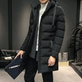 Men's Mid-Length Thickened Winter Jacket Duck down Cotton Coat Warmth Style 2023 New Fashion Trend Youth Casual Cleanfit