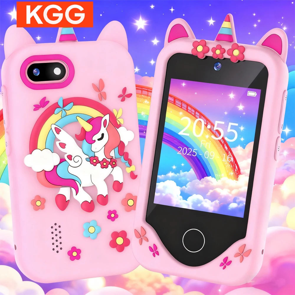 Kids Smart Phone for Boys & Girls 2.8 Inch Touch Screen Kids Toy Phone with Dual Camera ABC Learning Educational Learning Toy
