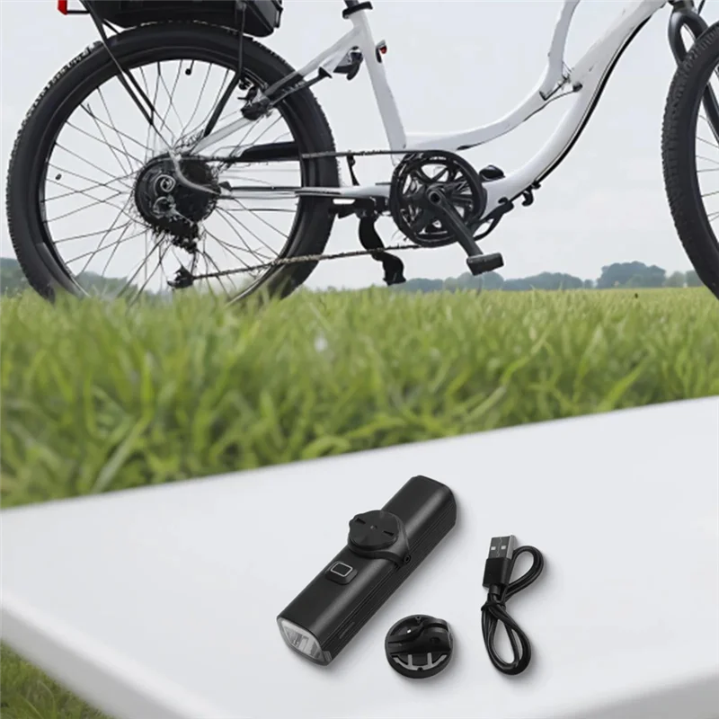 Wasserdichte USB-wiederaufladbare Fahrradlampe aus Aluminiumlegierung mit 1200 Lumen Helligkeit für Nachtfahrten – Neu