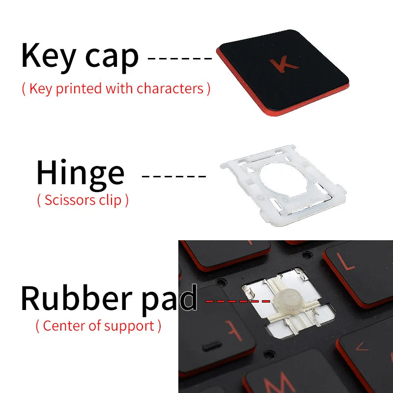 Ersatztasten & Scharniere für HP Pavilion 15-AU 15-AB 15-AQ 15-AW 15-BK 15-BC M7-N 17-G 15-au000 15-bc000 Tastaturtasten Tastenkappen
