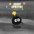 1 Piece Stick On Black Cartoon Cute Pixie Embroidery Decoration Fabric Stickers Down Jacket Self-Adhesive Clothes Patch