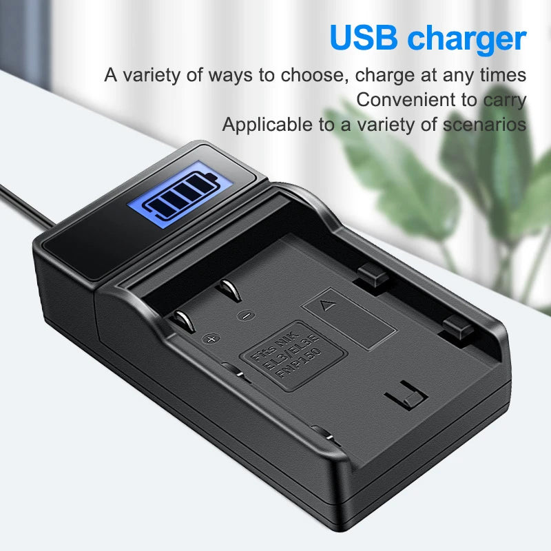 HQIX for Nikon D50 D70 D70S D80 D90 D100 D200 D300 D300S D700 Camera EN-EL3E Charger Battery