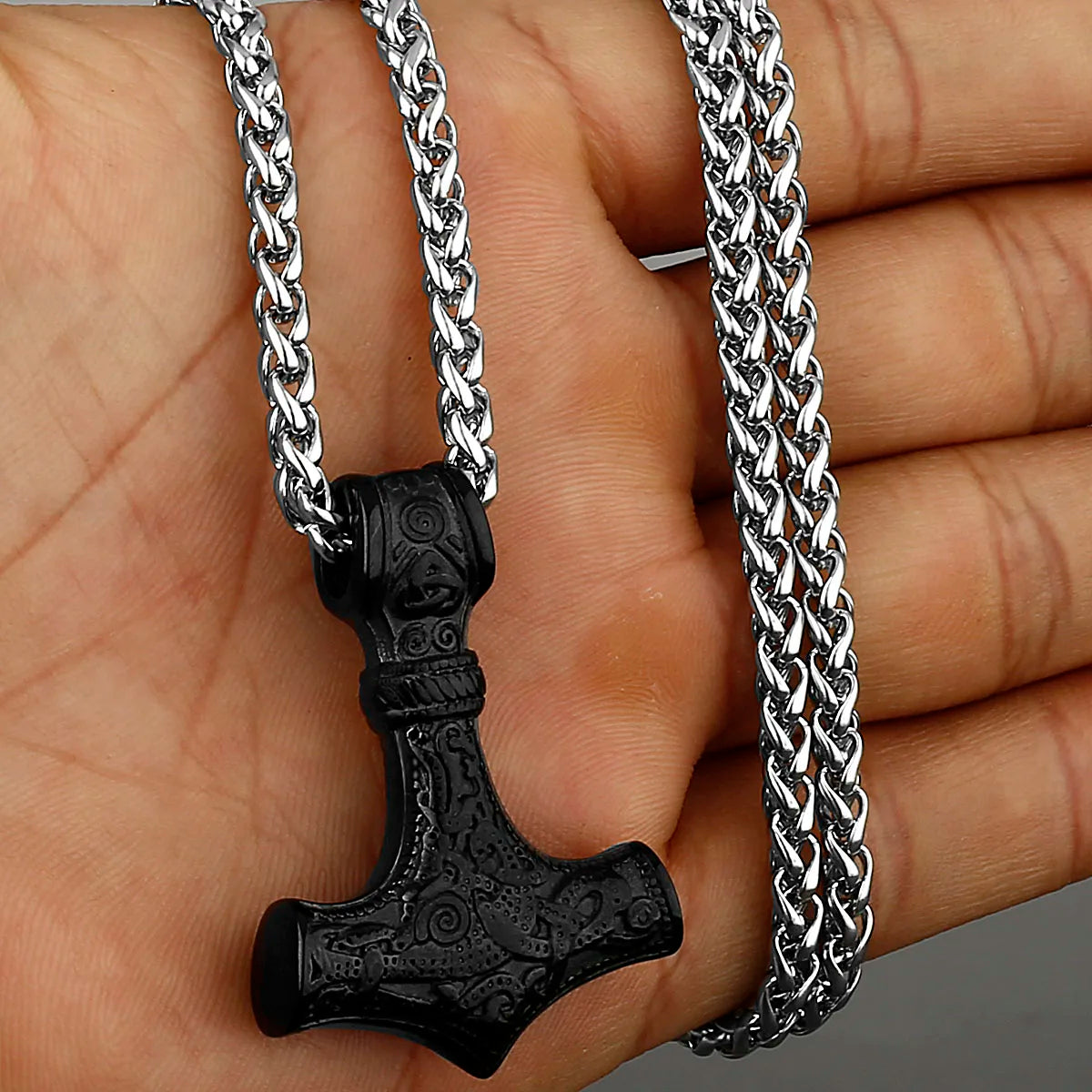 Original Viking Stainless Steel Thor Hammer Multiple Styles Domineering Unisex Necklace Pendant Boyfriend Gift Wholesale