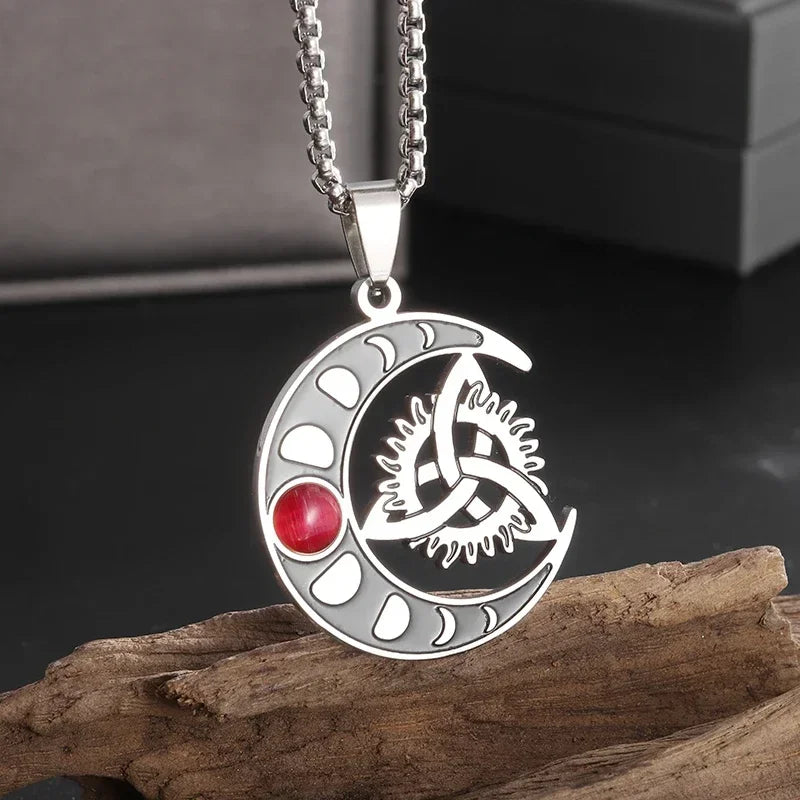 Retro Nordic Style Crow Skull Pendant Animal Bird Necklace for Men Personalized Jewelry Lucky Amulet Gift