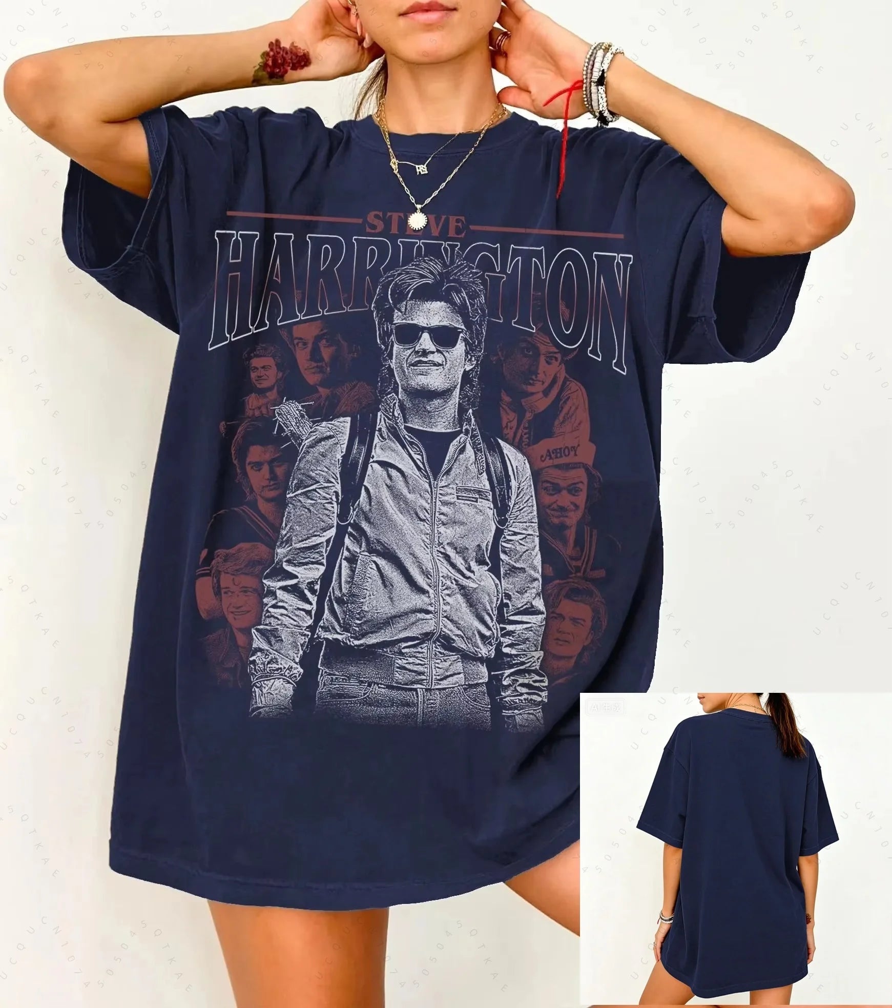 2026 Hot Sell Classic Steve Harrington T-Shirt Unisex Graphic Tee 80s Tv Show Shirt Retro Vintage Clothing Fan Gifs T Shirt Tops