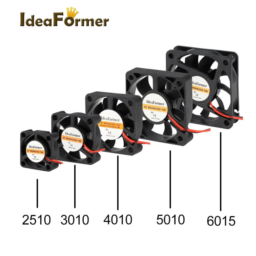 3010/4010/5015/5010/ DC Cooling Fan Centrifugal Blower Fan 5V 12V / 24V Brushless 2-Wire Cooling Fan For 3D Printer Accessories