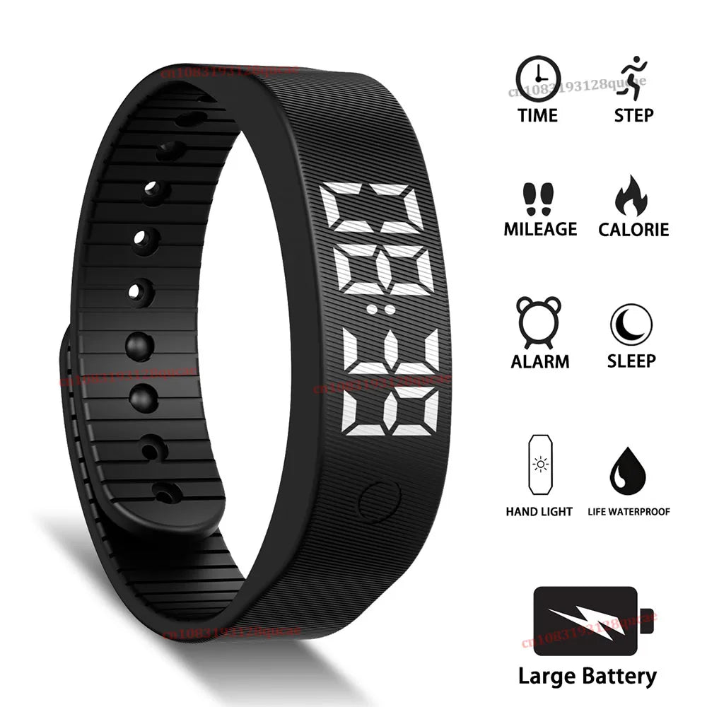 Smart Multifunctional Wristband Fitness Bracelet IP65 Waterproof Sport LED Activity Sleep Tracker Smart Watch Pedometer New 2026