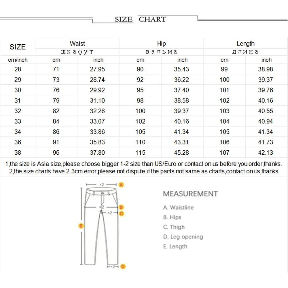 Korean Fashion Men's Soft Stretch Slim Fit Jeans Business Casual Straight Denim Pants Classic Brand Washed Blue Gray Trousers