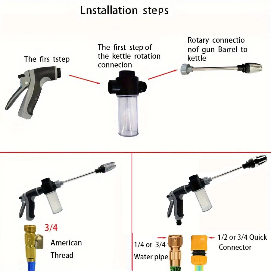 25FT-150FT Garden Hose Expandable Magic Water Pipes Home Garden Daily Watering Tools High-Pressure Car Wash Cleaning Water Gun