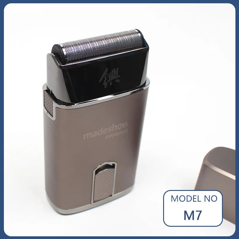 Madeshow M7 Shavers for Men,Professional Oil Head Reciprocating Hair Clippers Metal Body 0MM Cutter Electric Beard Trimmer