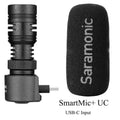 Saramonic SmartMic + Di/UC Type-C Directional Microphone with Foam Windscreen for IOS iPhone 13 11 7 7 plus Android Smartphones