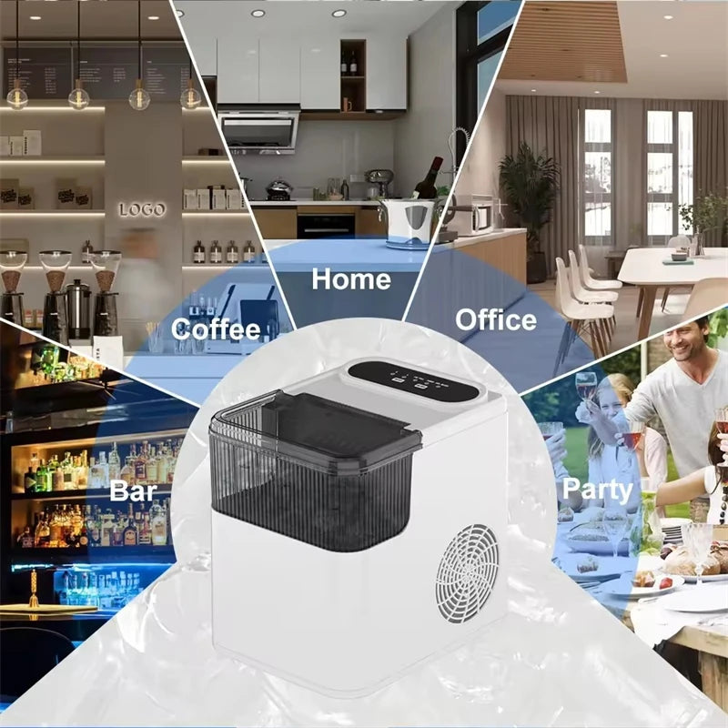 ice Machine Automatic mini electric Ice Cube Maker for Bar Home Kitchen Office 6Mins/9 Pcs Portable Ice Maker ice making Machine