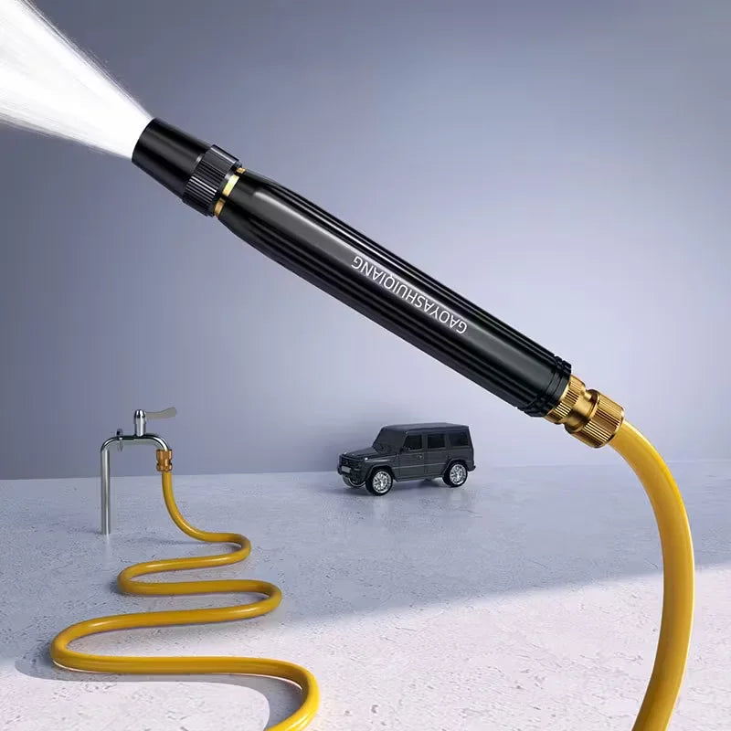 Portable High-Pressure Water Gun, 7 Spray Modes, Metal Alloy, Ergonomic Grip, Durable, Battery-Free, for Car Wash & Garden