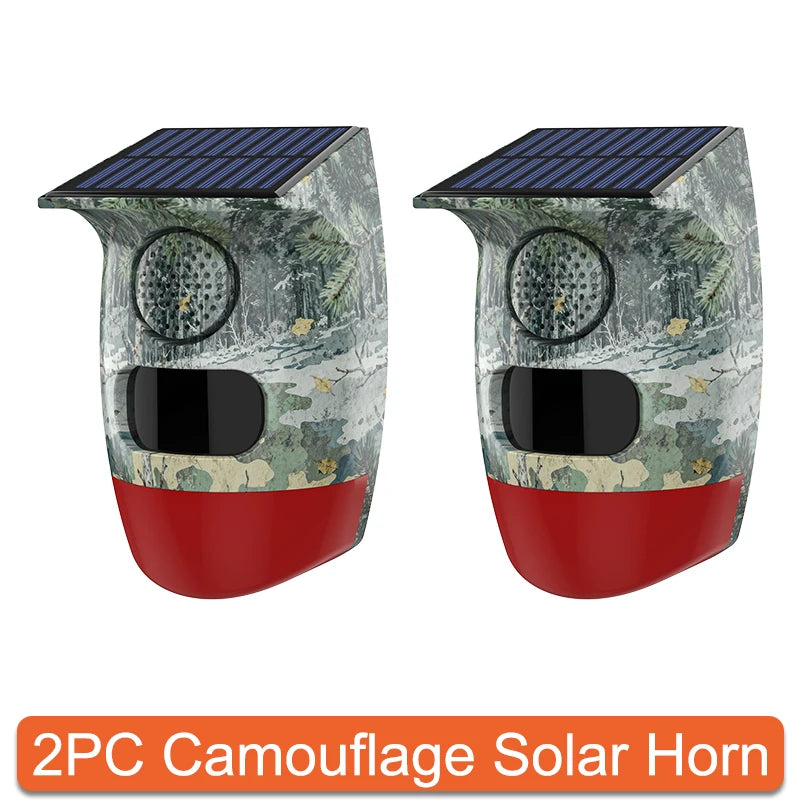 PGST 120dB Solar Independent Alarm Detector PIR Infrared Motion Sensor Siren Horn Home Security Protection Outdoor Waterproof