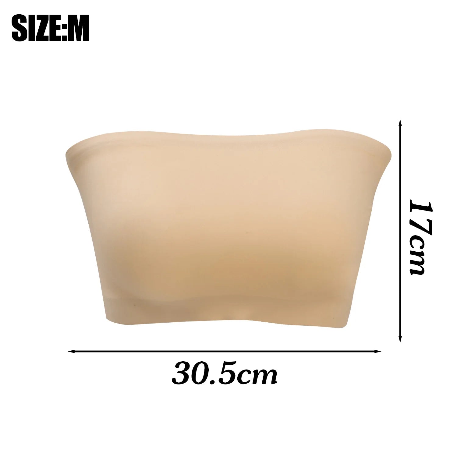 2025 Fashion Women Tube Tops Strapless Bra Black Skin Chest Wrap Bandeau Unlined Seamless Breathable Comfortable Underwear Tops