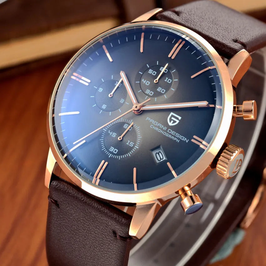 2025 New PAGANI DESIGN Business Men's Quartz Watch 46mm Brand Stainless Steel Waterproof Automatic Chronometer Relogo Masculino