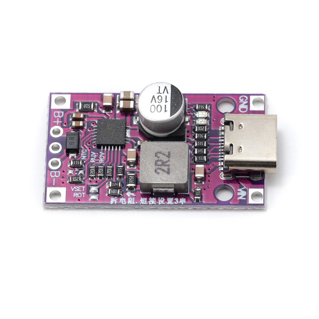 Type-C USB 2/3S BMS 15W 8.4V 12.6V 1.5A Lithium Battery Charging Boost Module With Balanced Support Fast Charge With Indicator