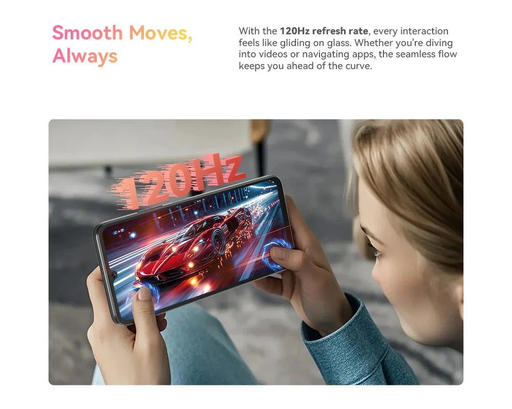 Cubot Smartphone Android 15 A40, 12GB RAM+256GB ROM, 6.88-Inch 120Hz Screen,Octa-core, 48MP Camera, 5100mAh Battery,NFC,Face ID