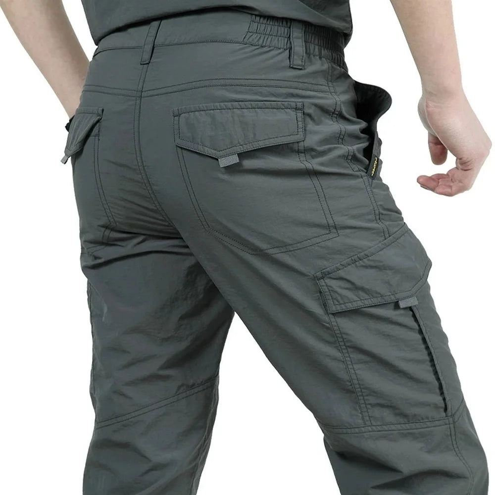 KB Men's Lightweight Tactical Pants Breathable Summer Casual Army Military Long Trousers Male Waterproof Quick Dry Cargo Pants