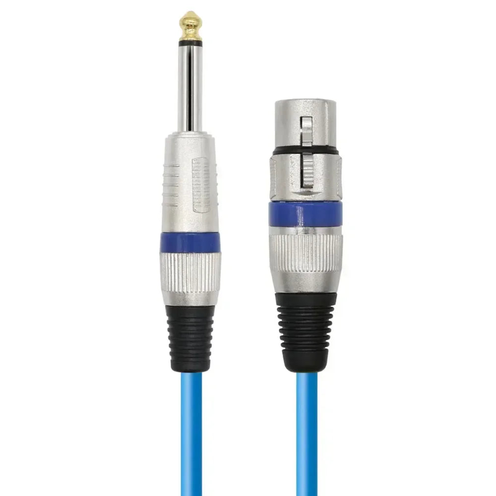 Microphone Cable Jack 6.35mm TS 1/4 Male To XLR Female Microphone Audio Cable for Speaker Guitar Amplifier AMP Mixer Etc