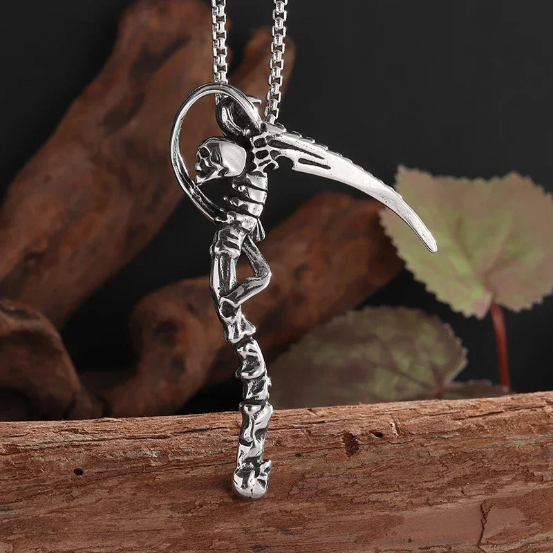 Retro Nordic Style Crow Skull Pendant Animal Bird Necklace for Men Personalized Jewelry Lucky Amulet Gift