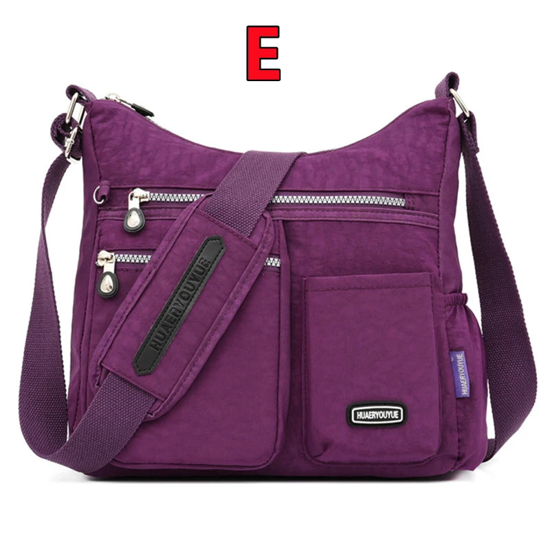 Women Crossbody Bag Nylon Waterproof Versatile Handbag Female Simple Shoulder Bag Travel Large Capacity Messenger Bag Purse Bags
