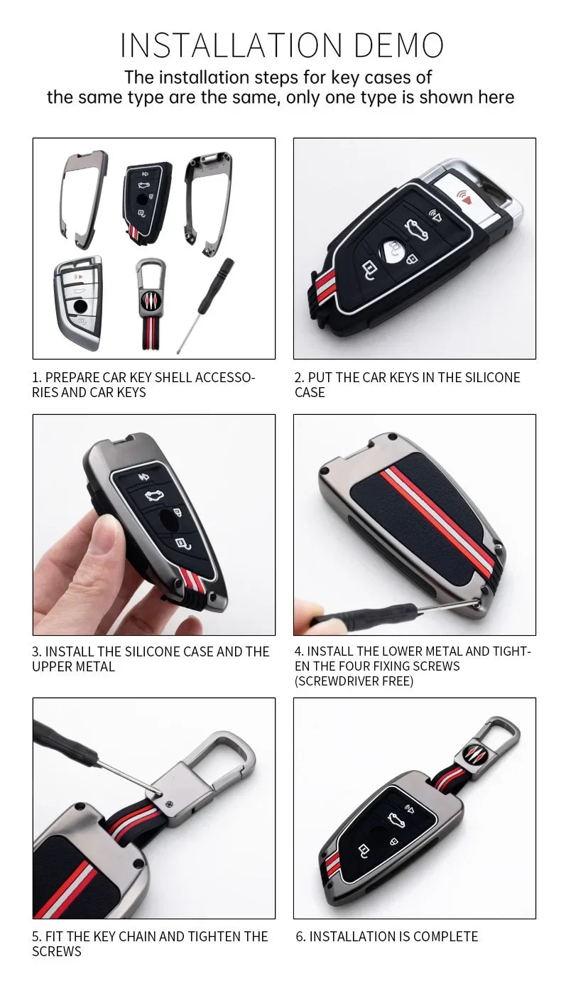 5/6/8/9 Buttons Zinc Alloy Car Key Case Cover For Kia EV9 Picanto Sorento MQ4 Carnival KA4 Morning K5 Carens 2024 RemoteKeychain