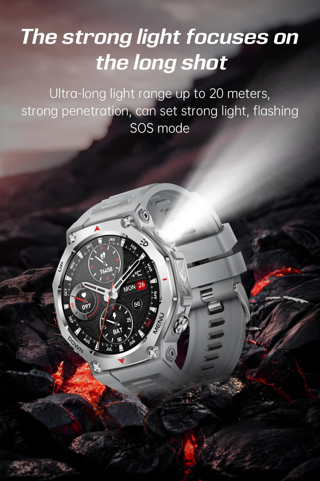 Smartwatch for iPhone Andriod,wireless call dialing,sports mode,incoming call and message push,fitness tracker,health monitoring