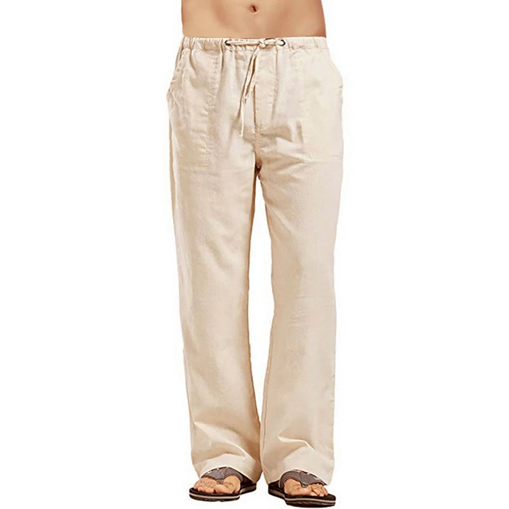 Men's Pants Loose Cool Casual Long Pants Elastic Waist Long Pant Casual Large Size Streetwear Lightweight Trousers