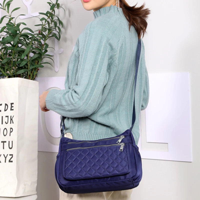 Yogodlns Women Nylon Shoulder Bag Waterproof Multi-pocket Zipper Bag Ladies Travel Messenger Bag For Designer Bolsa Feminina