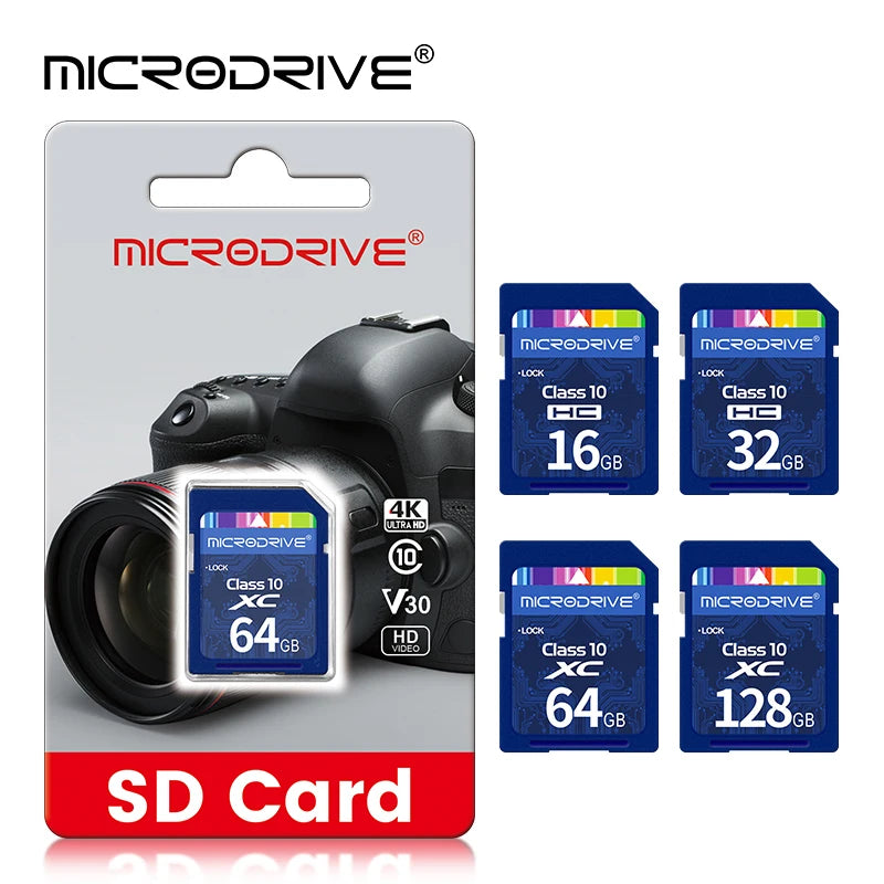 Hochgeschwindigkeits-Class10-SD-Karte 32 GB SD-Karte 128 G 64 GB 32 GB 16 GB SD-Speicherkarte SD-Pendrive für Kamera-Microdrive