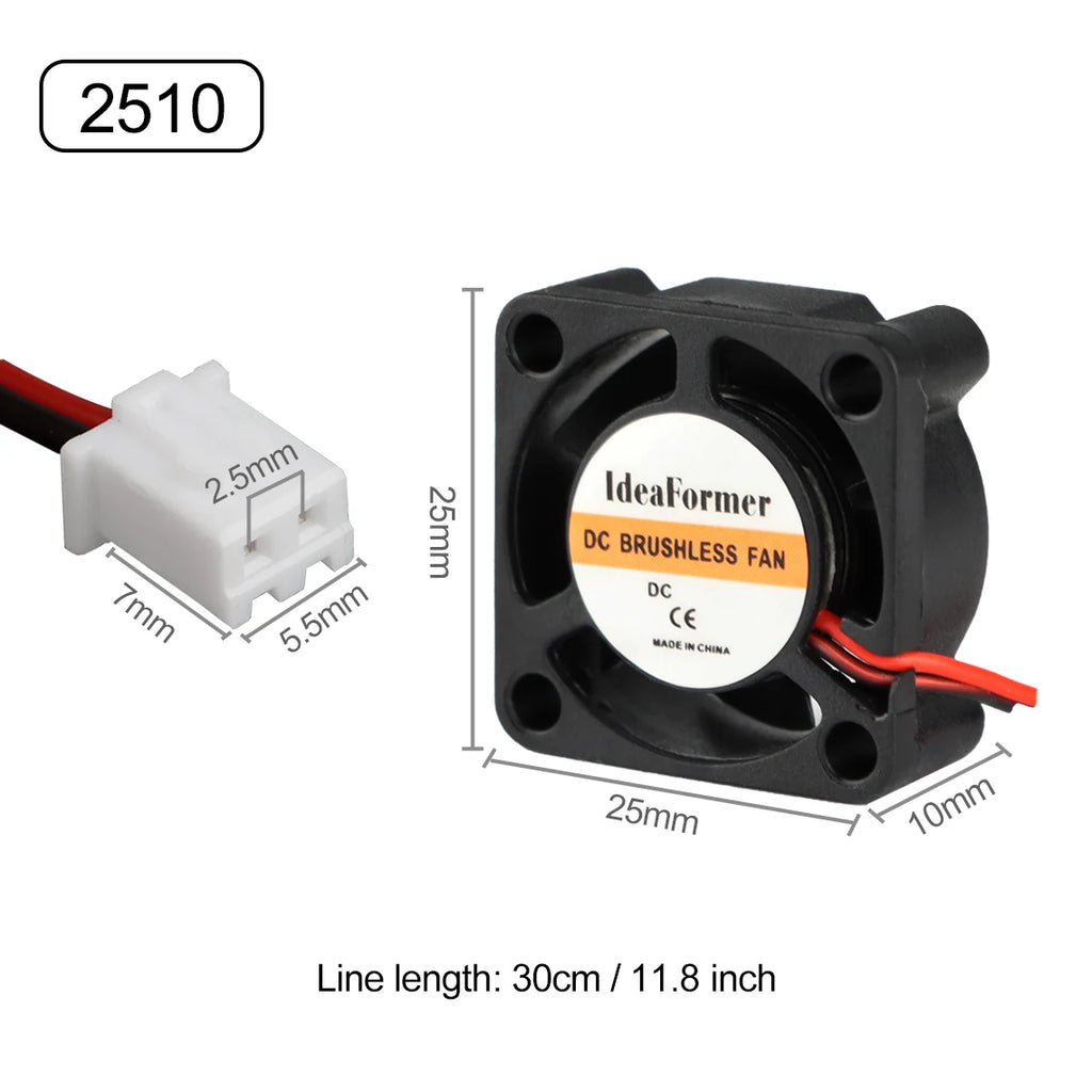 3010/4010/5015/5010/ DC Cooling Fan Centrifugal Blower Fan 5V 12V / 24V Brushless 2-Wire Cooling Fan For 3D Printer Accessories