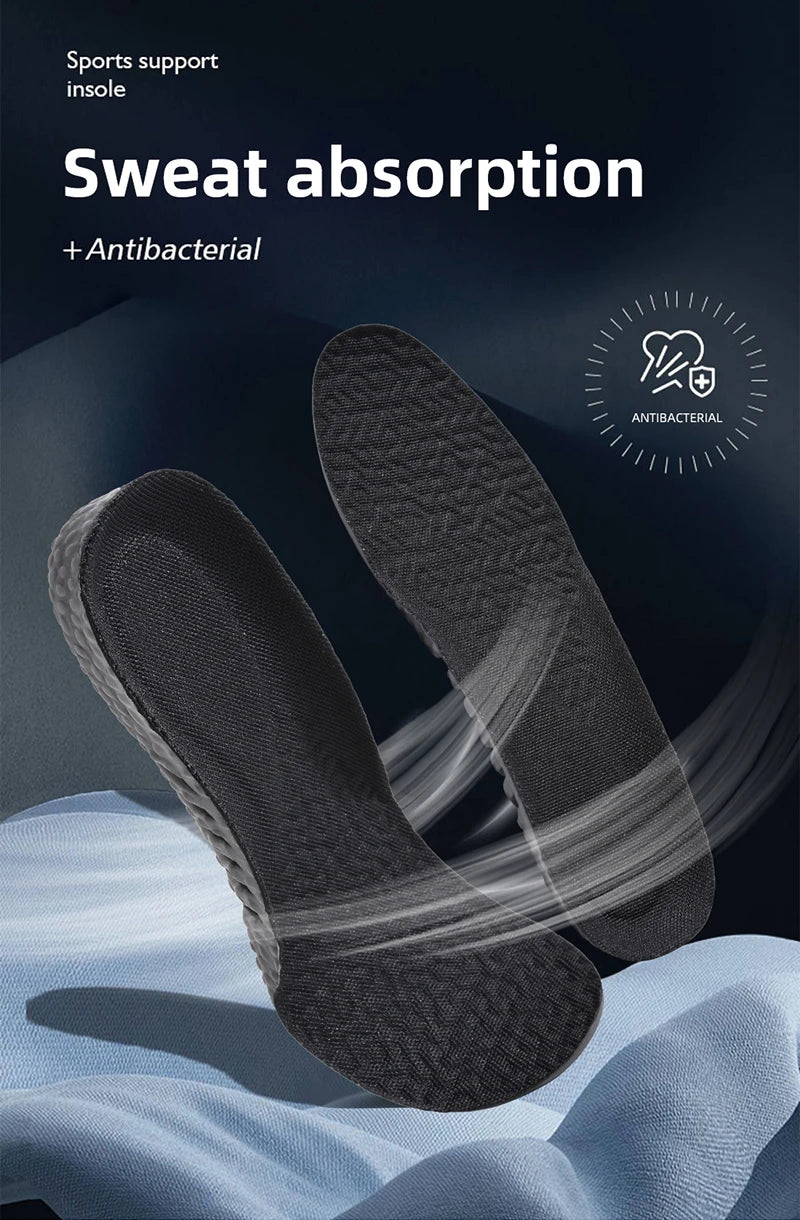 1 Pair Sports Insoles Elastic Running Insole For Shoes Arch Support Insole Absorption Deodorant Breathable Insoles