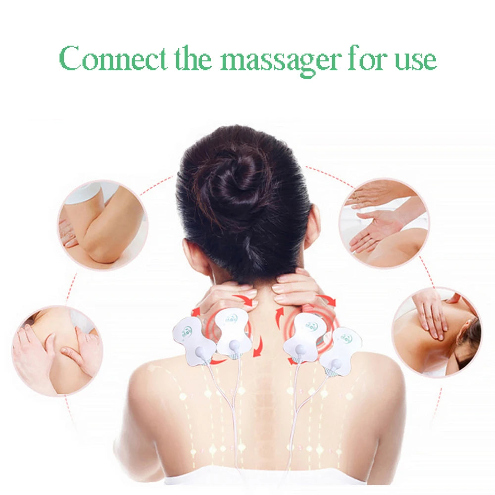 10/20pcs Electrode Pads EMS Muscle Stimulator TENS Pulse Massager Replacement Patch Self Adhesive Reusable Electrode Pads