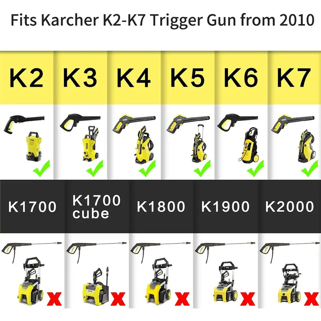 High Pressure Washer Accessories 1/4 Quick Connector Anti-Tangle Adapter Connect Hose and Water Gun for Karcher K Series