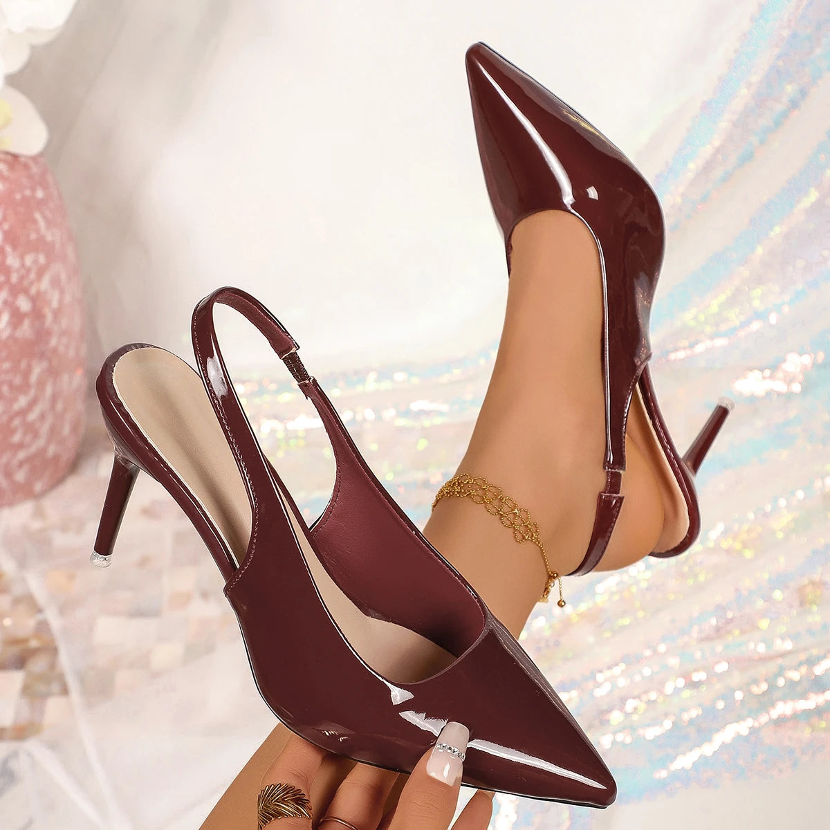 Summer Elegant Pointed Sexy Party High-heeled Sandals Fashionable Best Selling New Comfortable Plus Size Women's Shoes