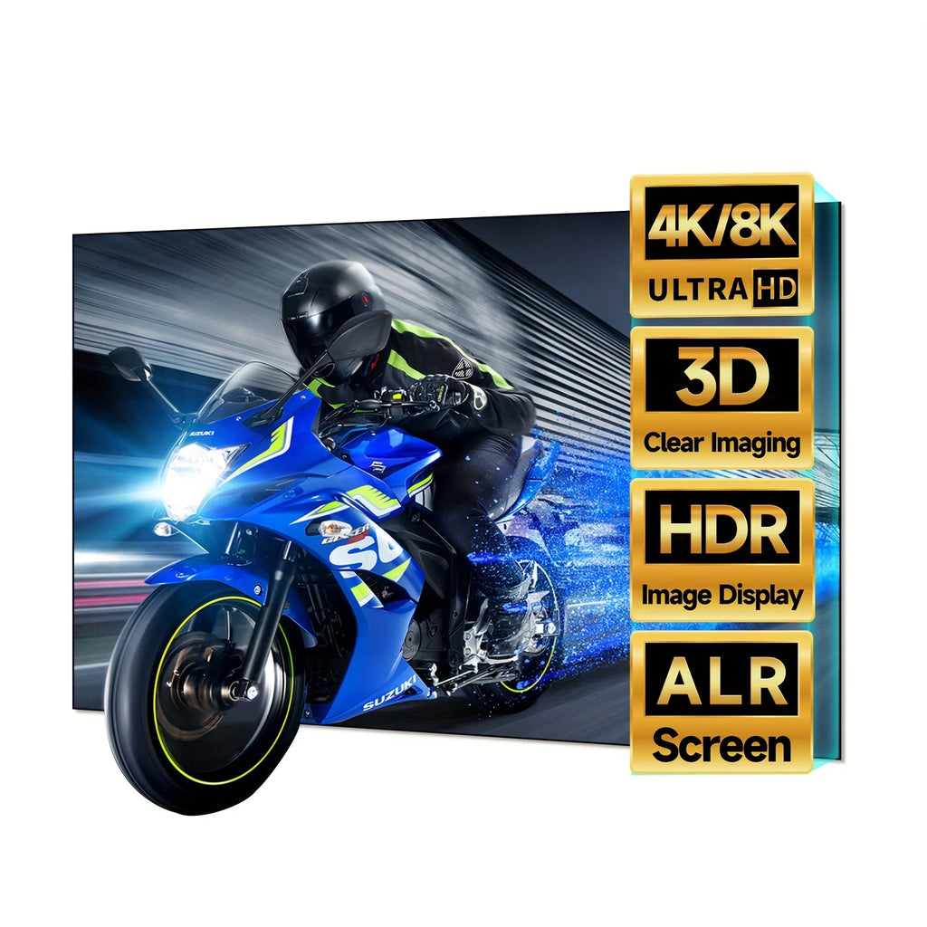 Portable Projector Screen 16:9 Foldable Projection Screens Home Cinema House Indoor Outdoor Theater 4K HD 1080P Anti Light Flat