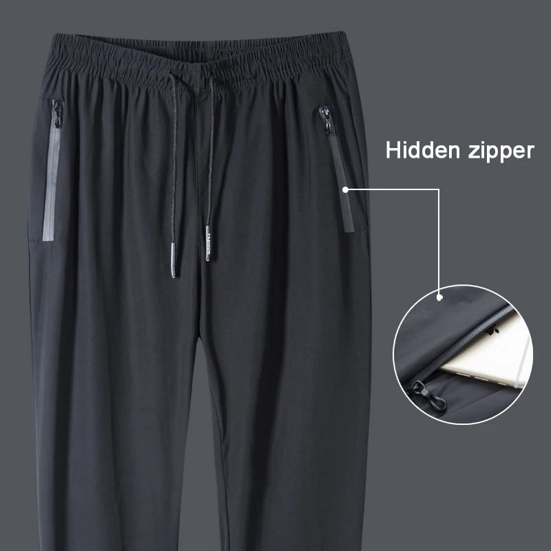 Men's Casual Pants Stretch Slim Fit Elastic Waist Jogger Korean Classic Blue Black Gray Male Brand Trousers Plus Size
