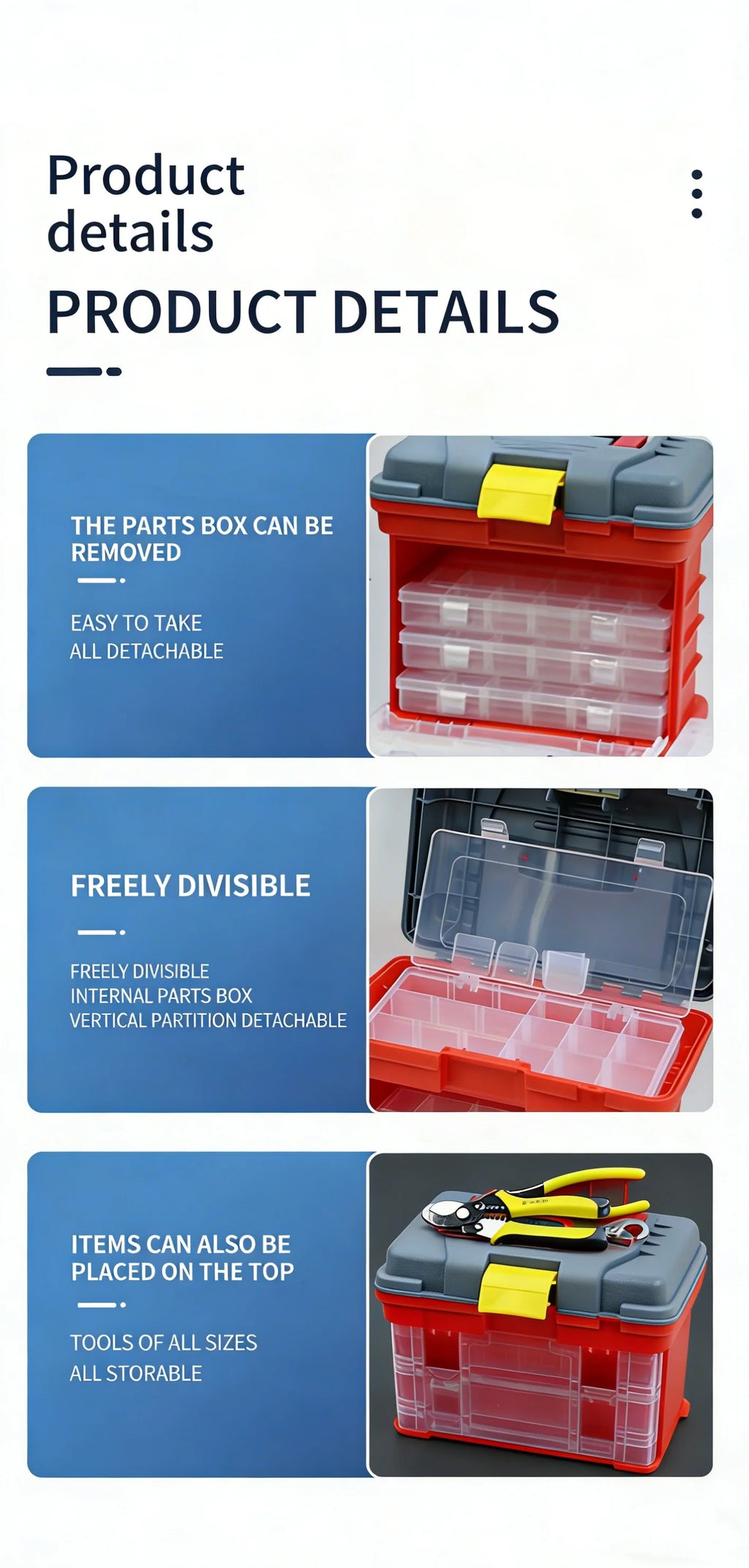 Multifunction Fishing Tackle Box Portable Lure Accessory Storage Box Angling Tool Case Handheld Organizer for Fishing Gear