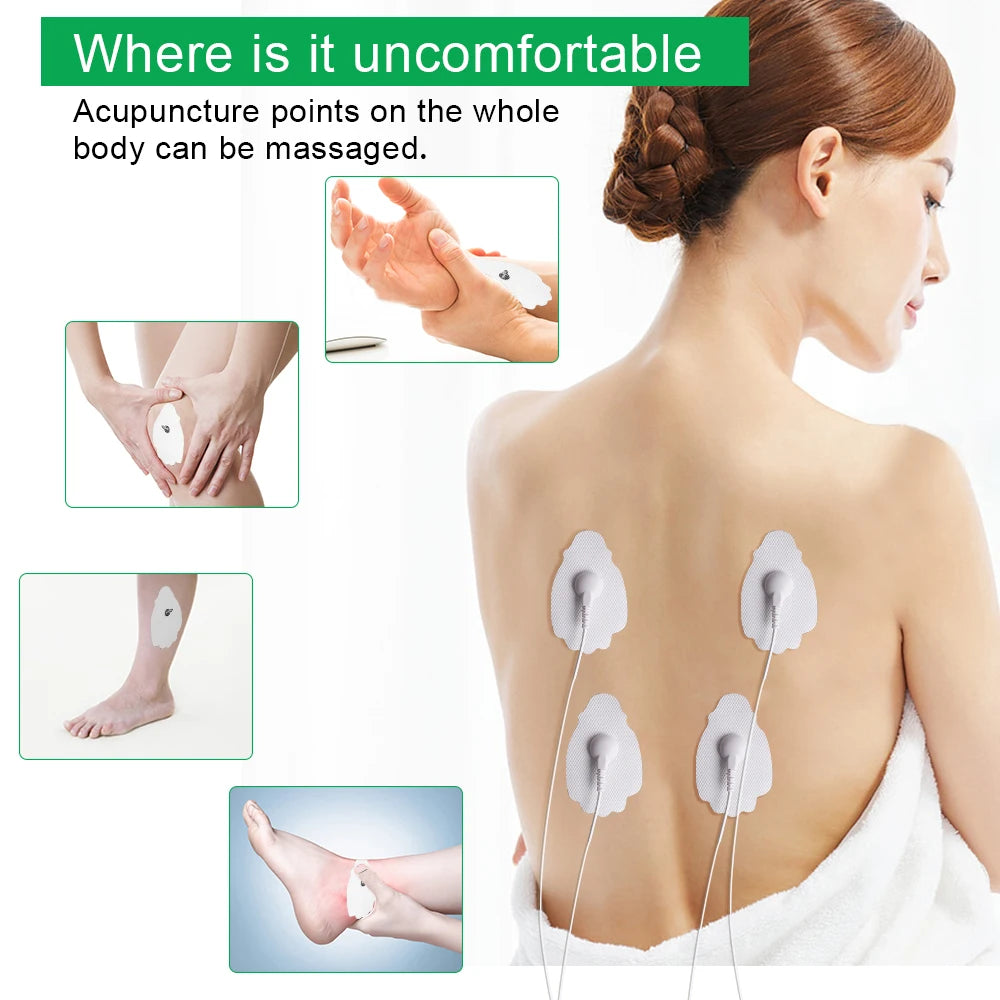 Electrostimulation Patches Tens Electrode Pads  for EMS Muscle Stimulator Electric Massager Replacement Conductive Gel Sticker
