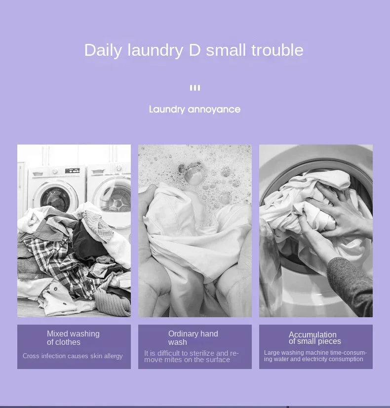 Portable New Small Foldable Washing Machine with Spin Dryer For Socks Underwear Panties Washer Household Mini Washing Machine